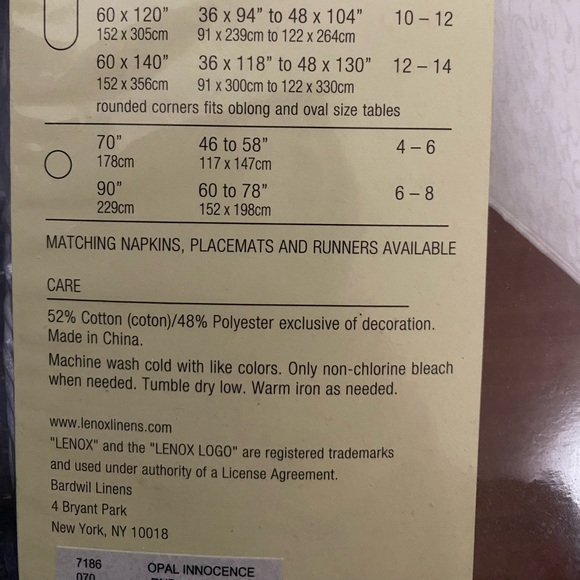Lennox fine table linen opal, innocent - Picture 5 of 5